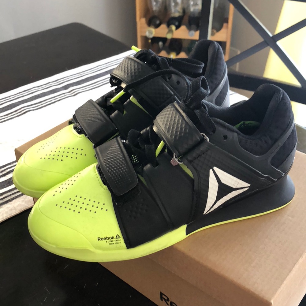 Reebok Legacy Lifter Black + Lime Green